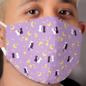 MOON KITTIES LAVENDER Cloth Face Mask