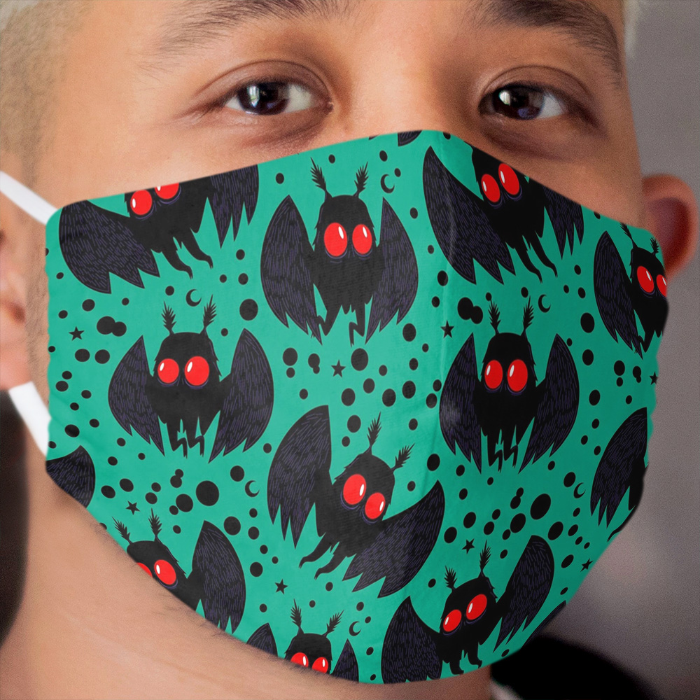 Mothman Green Night Cloth Face Mask
