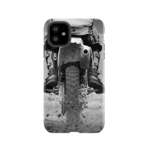 Moto X Motorcycle Kicking Up The Dirt Tough Phone Case