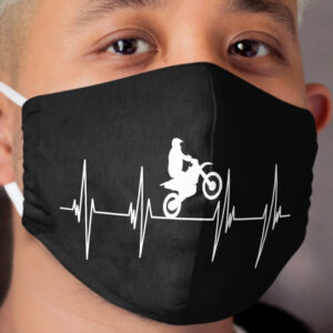 Motorcycle Heartbeat Dirt Bike Cloth Face Mask