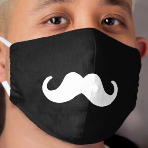 Moustache mask white Cloth Face Mask