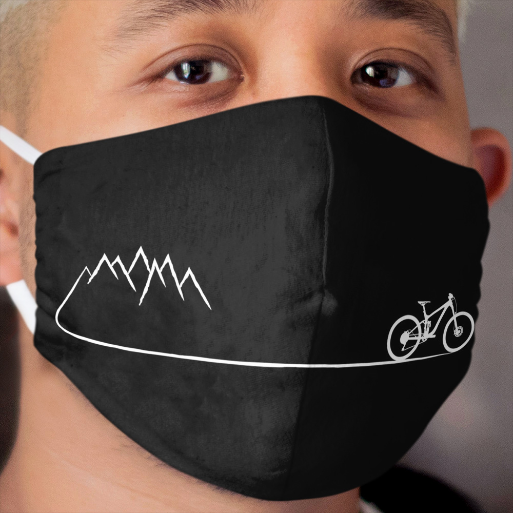 mtb mountain biker biker biking cycling mountains bicycle cyclist gift Cloth Face Mask