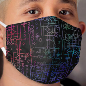 Multi Coloured Kree Symbols Cloth Face Mask