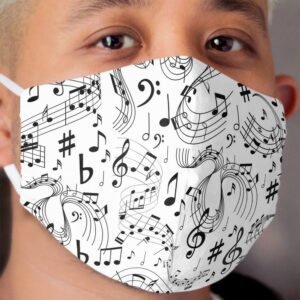 Music, Musical Notes Cloth Face Mask