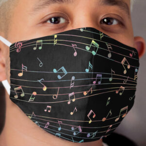 Music Notes Colorful Cloth Face Mask