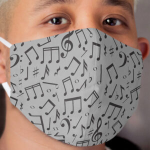 Music Notes Cloth Face Mask 2