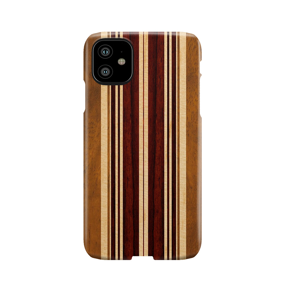 Nalu Lua Faux Koa Wood Hawaiian Surfboard Phone Case