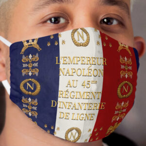 Napoleonic French '45th' regimental flag Cloth Face Mask
