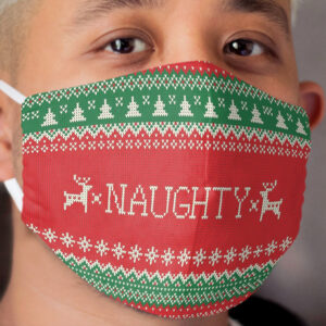 Naughty Knit Pattern Cloth Face Mask