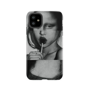 Naughty Mona Lisa Vaporwave Tough Phone Case
