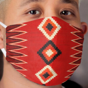NAVAJO 1890 CHILD BLANKET - GENUINE NATIVE AMERICAN HISTORIC ART Cloth Face Mask