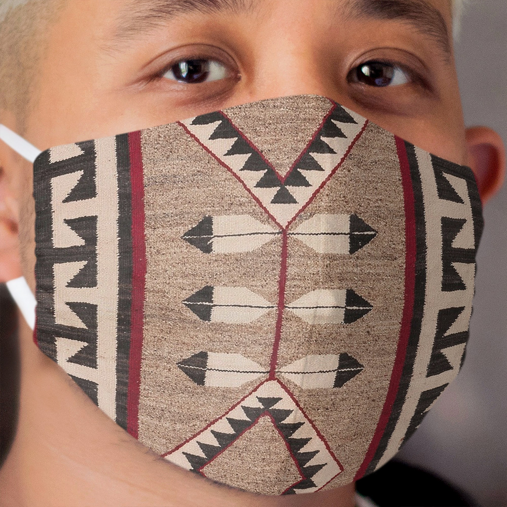 NAVAJO 1925 ART WITH FEATHERS SCAN HIGH RES - ORIGINAL WORTH OVER $20,000 Cloth Face Mask