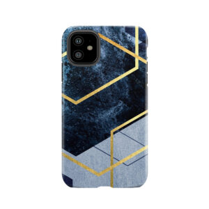 Navy And Gold Geo Tough Phone Case