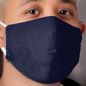 Navy blue solid color Cloth Face Mask 2