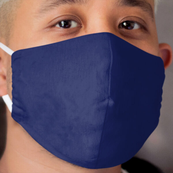 Navy Blue Solid Color Cloth Face Mask