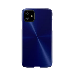 Navy Blue Stainless Shiny Steel Metal Phone Case