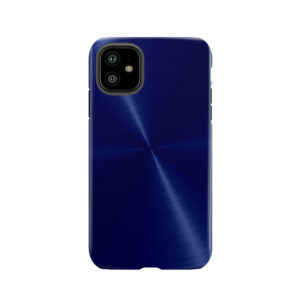 Navy Blue Stainless Shiny Steel Metal Tough Phone Case