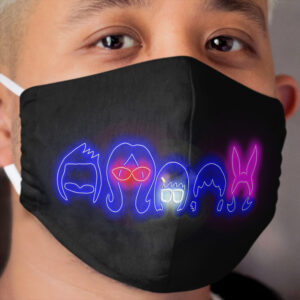 Neon Bob's Burgers Family Cloth Face Mask