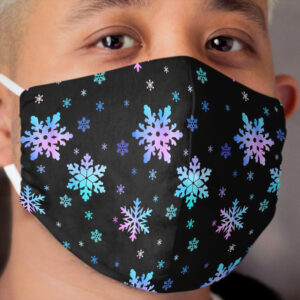 Neon Colorful Snowflakes Cloth Face Mask