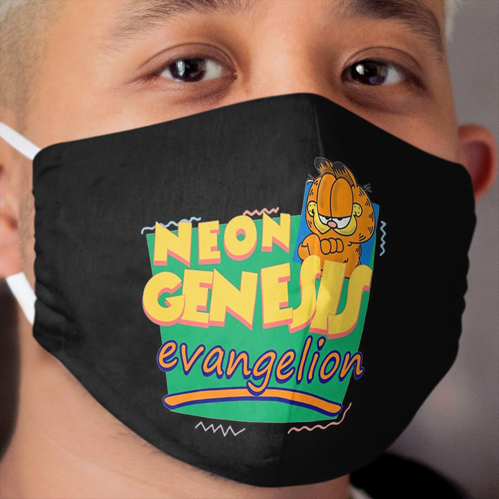 Neon Genesis Evangelion Meets Garfield And Friends Cloth Face Mask