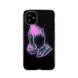 Neon Pink Prayer Hands Tough Phone Case