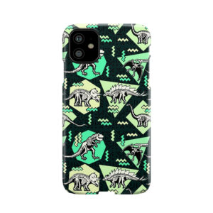 Neon Skeleton Dinosaur Pattern Phone Case