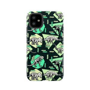 Neon Skeleton Dinosaur Pattern Tough Phone Case