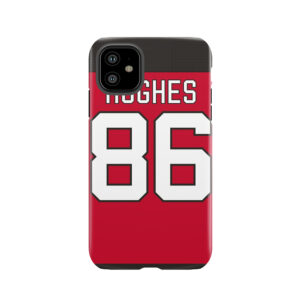 New Jersey Devils Jack Hughes Home Jersey Back Phone Tough Phone Case