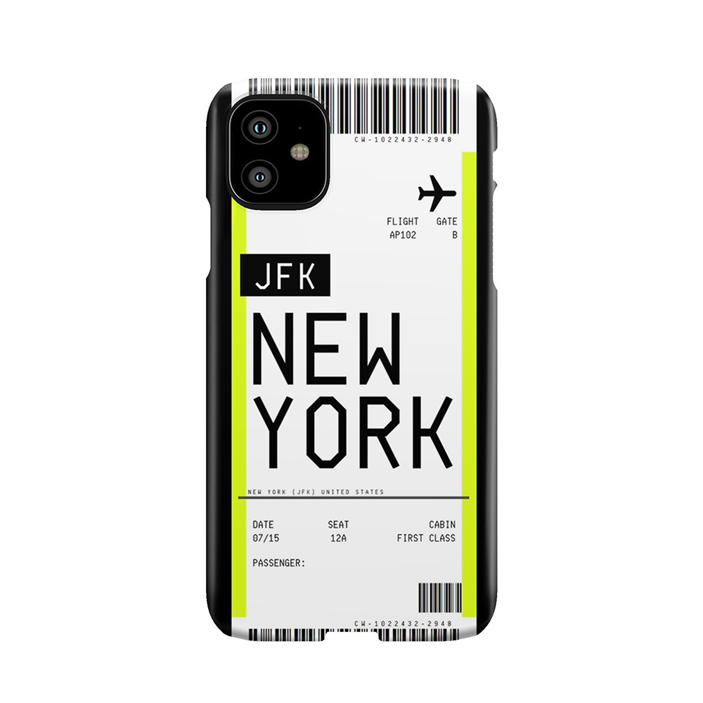 New York Boarding Pass Phone Case