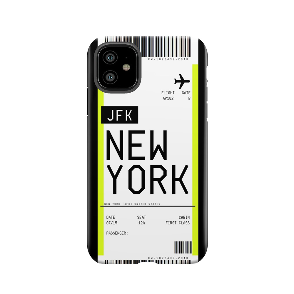 New York Boarding Pass Tough Phone Case