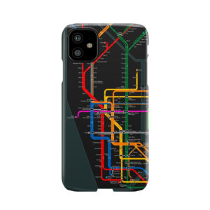 New York City Dark Subway Map Phone Case