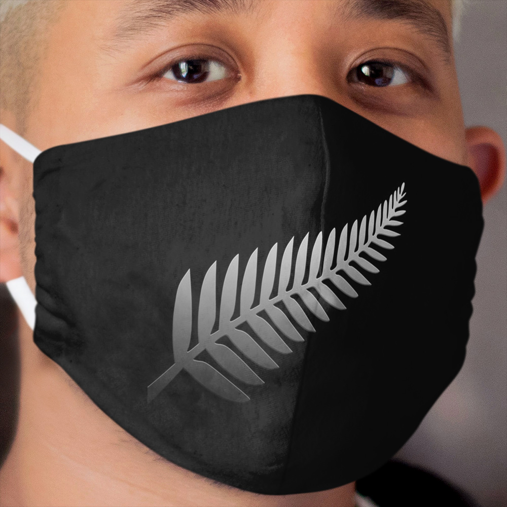 New Zealand Rugby T Silver Fern Graphic for Rugby Fans Cloth Face Mask