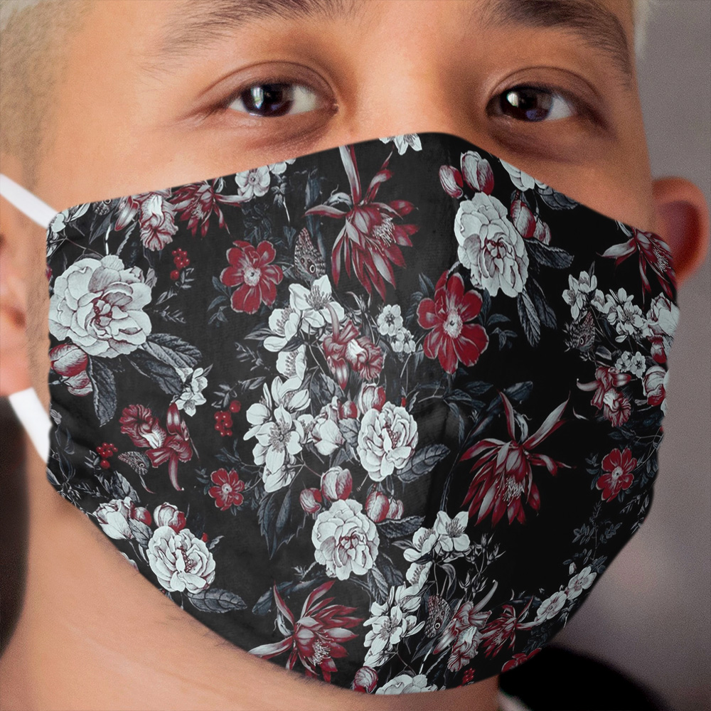 Night Garden Blooms Cloth Face Mask