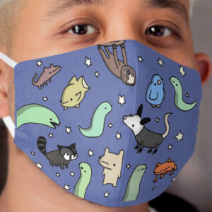 Nighttime Pals - Tiny Snek Comics Cloth Face Mask