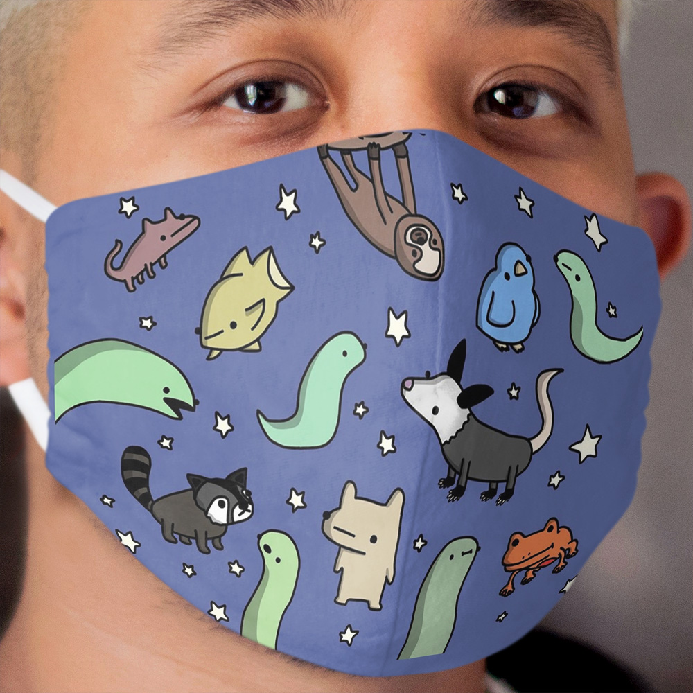Nighttime Pals - Tiny Snek Comics Cloth Face Mask