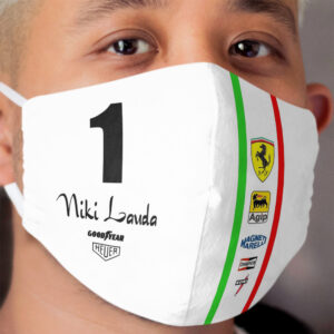 Niki Lauda Ferarri F1 1976 1975 Cloth Face Mask