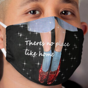 no place like home wizard we want those ruby slippers glitter edit mask design mysticladyart Cloth Face Mask