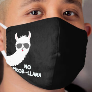 No Prob-Llama Sunglasses - Funny Llama Alpaca Lovers Gift D2 Cloth Face Mask