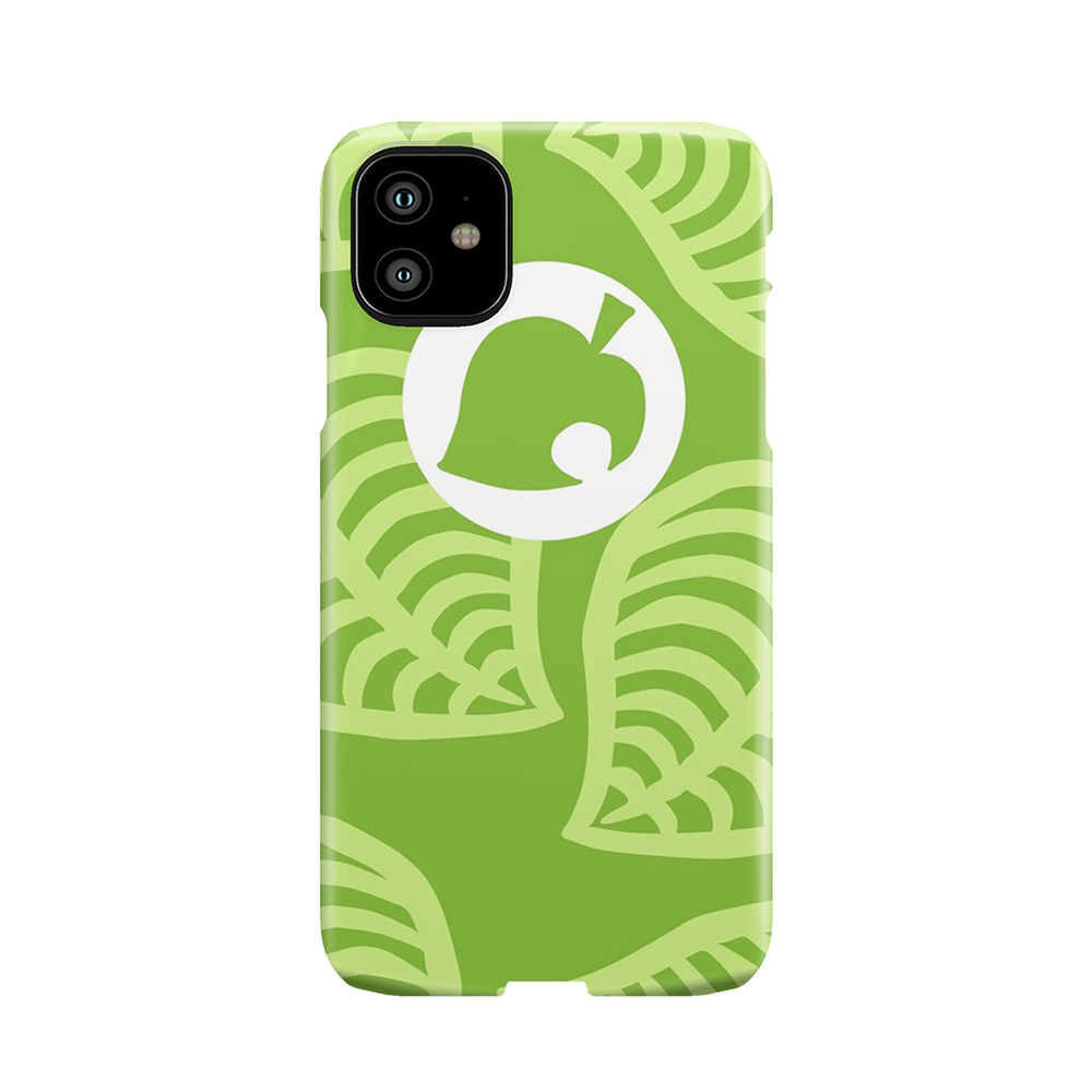 Nookphone Animal Crossing New Horizons Green Tropical Leaves Phone Case
