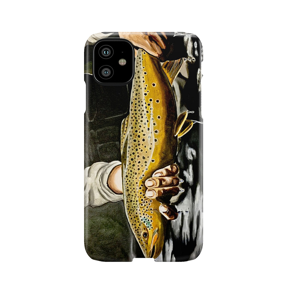 North Platte Brown - Trout Painting Phone Case