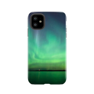 Northern Lights Over Lake Tough Phone Case