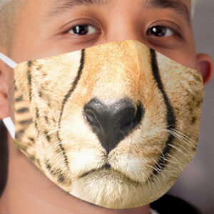 Nose to nose with a cheetah Cloth Face Mask