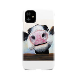 Nosey Cow 'Hey! How'S It Goin'?' By Shirley Macarthur Phone Case