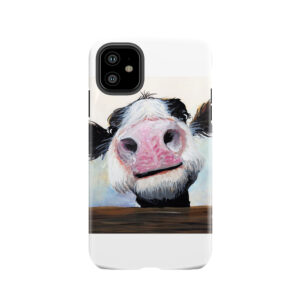 Nosey Cow 'Hey! How's It Goin'?' By Shirley Macarthur Tough Phone Case