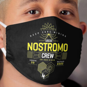 Nostromo - Alien T-shirt, weyland shirt, aliens shirt, retro 80s Cloth Face Mask