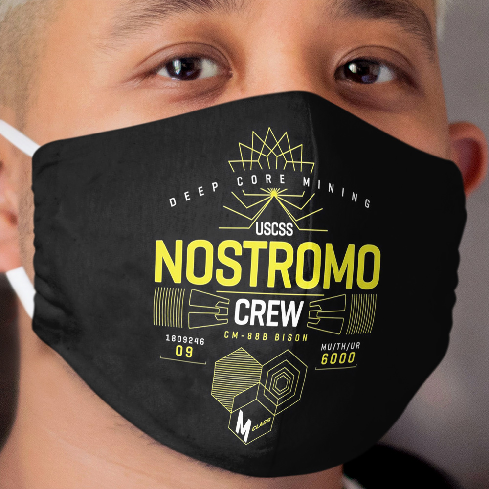 Nostromo - Alien T-shirt, weyland shirt, aliens shirt, retro 80s Cloth Face Mask