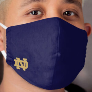 Notre Dame Small Gold Logo Cloth Face Mask