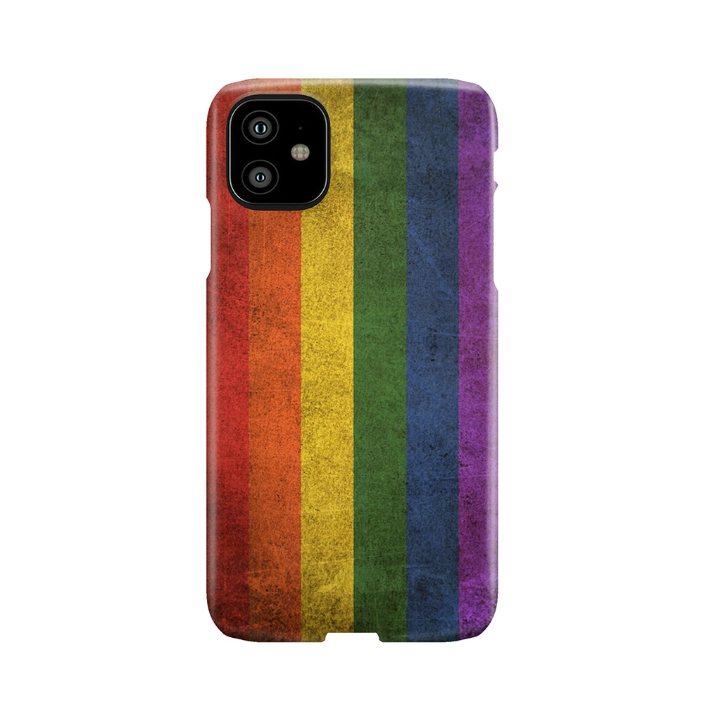 Old And Worn Distressed Vintage Gay Pride Rainbow Flag Phone Case