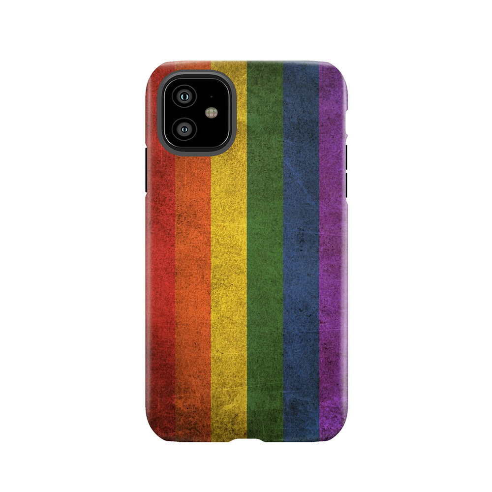 Old And Worn Distressed Vintage Gay Pride Rainbow Flag Tough Phone Case