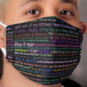 One direction Quotes Cloth Face Mask